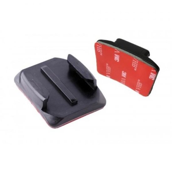 2 stuks - Gebogen Plakker / Curved Adhesive Mount incl. Quick Release Aansluiting - Type GPC-01 (GoPro / Actioncam) 