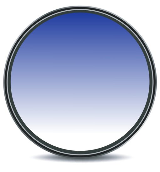52mm Blauw verloop Lens Filter / Blauwfilter / Graduated Blue Filter