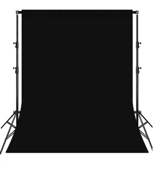 3 x 6 meter - Katoenen Achtergronddoek - Zwart