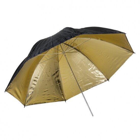 91 cm Flitsparaplu - Zwart/Goud