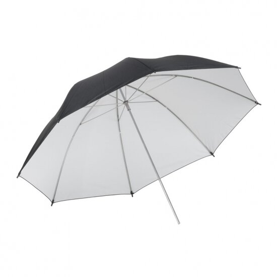 120 cm Flitsparaplu - Zwart/Wit