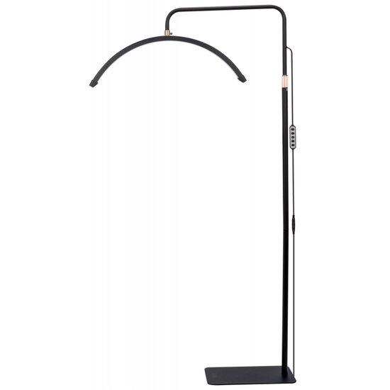Gebogen LED Lamp voor Beauty Behandelingen, Vloggen en Productfotografie - Type Dianis Zwart