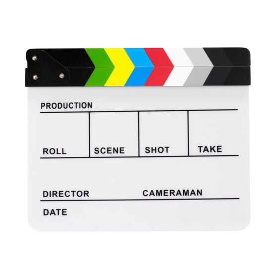 Director Clapper Board / Filmklapper - Whiteboard: Wit - Klapper: Kleur - type: DC-01