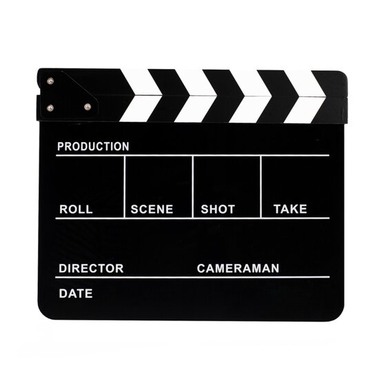 Director Clapper Board / Filmklapper - Whiteboard: Zwart - Klapper: Zwart/Wit - type: DC-03