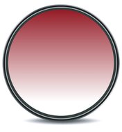 55mm Rood verloop Lens Filter / Roodfilter / Graduated Red Filter