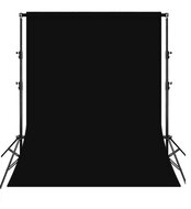 3 x 6 meter - Katoenen Achtergronddoek - Zwart