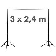 Complete Achtergrondhouder Set - 3 x 2,4 meter 