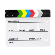 Director Clapper Board / Filmklapper - Whiteboard: Wit - Klapper: Kleur - type: DC-01