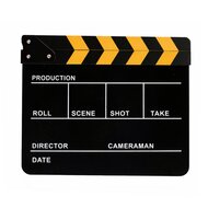 Director Clapper Board / Filmklapper - Whiteboard: Zwart - Klapper: Zwart/Geel - type: DC-05