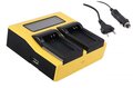 Oplader voor de Olympus LI-10B / LI10B - Camera Acculader - Dual LCD Charger