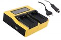 Oplader voor de Olympus BLX-1 / BLX1 - Camera Acculader - Dual LCD Charger