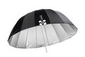 105 cm Diep Parabolische Flitsparaplu - Zwart/Zilver - Type: DeepSpace105