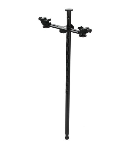 Verstelbare Hotshoe Flitshouder voor 2 Flitsers / Dual Hotshoe Flash Mount - Type: D5-02