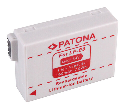 Accu voor de Canon EOS 550D - Batterij type: LP-E8 / LPE8 - 950 mAh