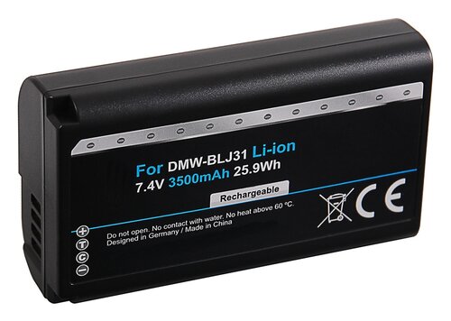 Accu voor de Panasonic DC-S1H - Batterij type: DMW-BLJ31 - 3500 mAh