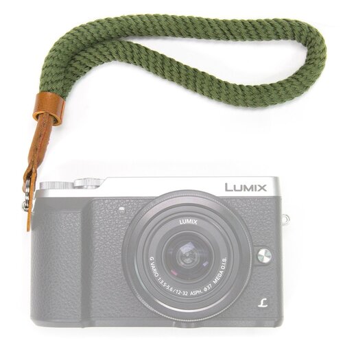 Katoenen Camera Polsband / Wrist Strap (Groen)