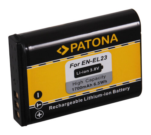 Accu voor de Nikon Coolpix S810c - Batterij type: EN-EL23 / ENEL23 - 1700 mAh