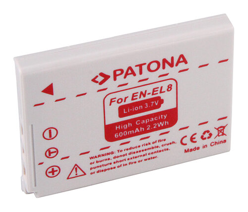 Accu voor de Nikon Coolpix S7 - Batterij type: EN-EL8 / ENEL8 - 600 mAh