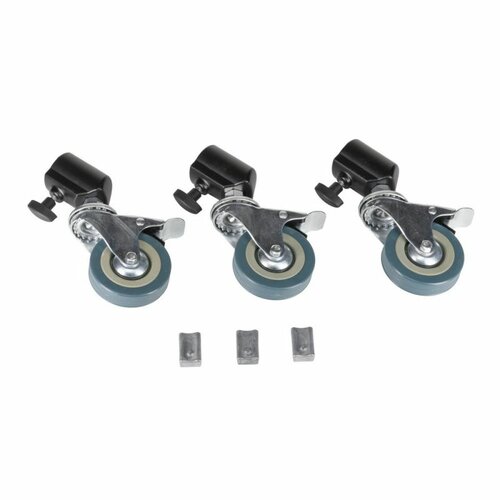 Zwenkwielen voor lampstatief - Set van 3 stuks