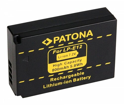 LP-E12 Accu / Vervangende Batterij voor de Canon LPE12 Accu - 800mAh