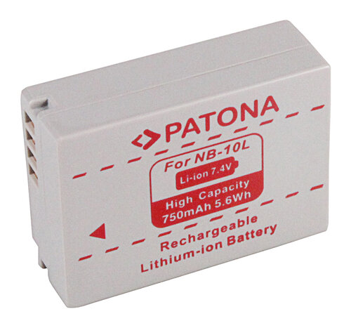 Accu voor de Canon PowerShot SX60 HS - Batterij type: NB-10L / NB10L - 750 mAh