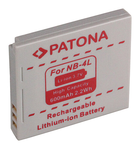 Accu voor de Canon Digital IXUS 120 IS - Batterij type: NB-4L / NB4L - 600 mAh