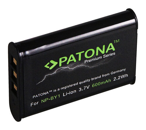 Accu voor de Sony Action-Cam HDR-AZ1 - Premium Batterij type: NP-BY1 / NPBY1 - 600 mAh