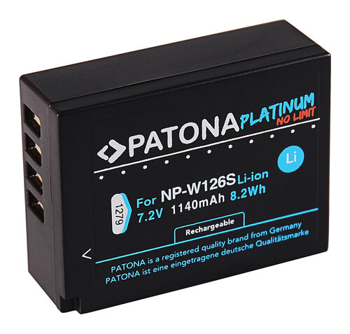 Accu voor de Fuji X-E2S - Batterij type: NP-W126S, NPW-126S - 1140 mAh