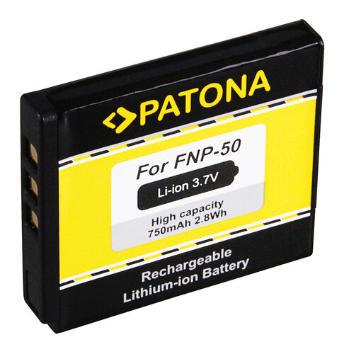 Accu voor de Fuji X10 - Batterij type: NP-50 / FNP-50 - 750 mAh