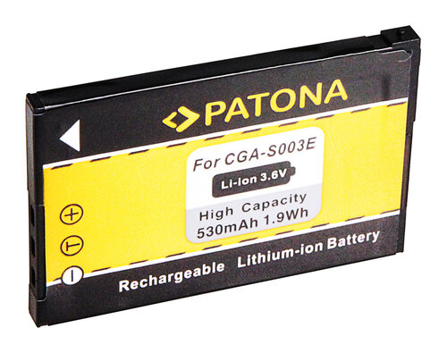 Accu voor de Panasonic SV-AV50S - Batterij type: CGA-S003E - 530 mAh