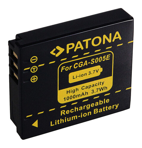 Accu voor de Panasonic Lumix DMC-LX2 - Batterij type: CGA-S005E, DMW-BCC12 - 1000 mAh