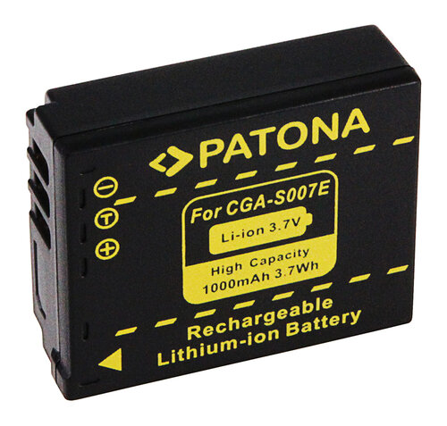 Accu voor de Panasonic Lumix DMC-TZ11 - Batterij type: CGA-S007E / DMW-BCD10 - 1000 mAh