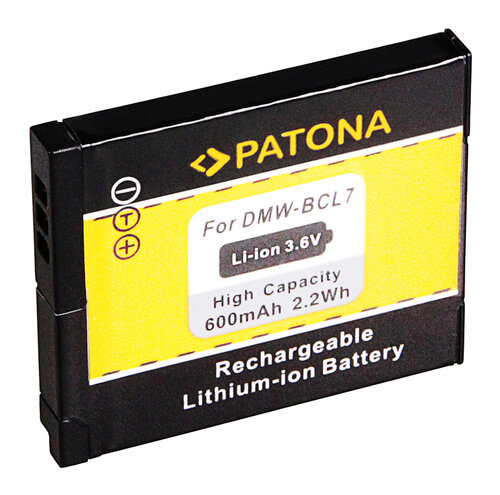 Accu voor de Panasonic Lumix DMC-XS3 - Batterij type: DMW-BCL7E / DMW-BCL7 - 600 mAh
