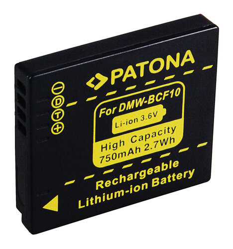 Accu voor de Panasonic Lumix DMC-FS9 - Batterij type: DMW-BCF10 / DMW-BCF10E - 750 mAh