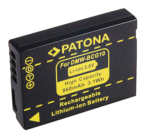 Accu voor de Panasonic Lumix DMC-ZS20 - Batterij type: DMW-BCG10 / DMW-BCG10E - 860 mAh