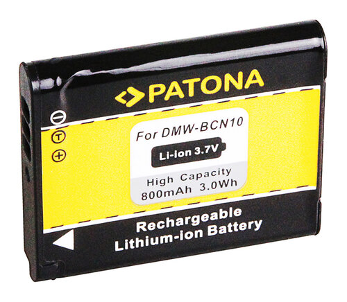 Accu voor de Panasonic Lumix DMC-LF1 - Batterij type: DMW-BCN10 / DMW-BCN10E / DMW-BCN10PP / BCN10 - 800 mAh