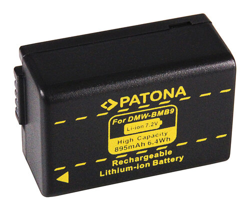 Accu voor de Panasonic Lumix DMC-FZ100 - Batterij type: DMW-BMB9 / DMW-BMB9E - 895 mAh