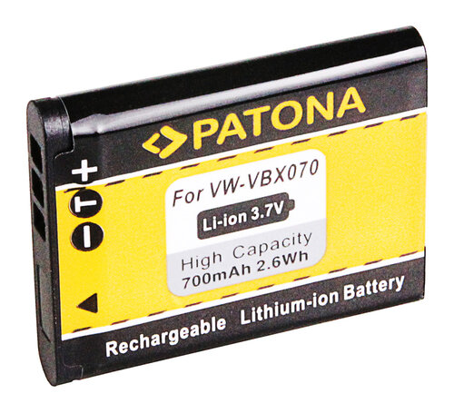 Accu voor de Panasonic HX-DC10 - Batterij type: VW-VBX070 / VW-VBX070E - 700 mAh