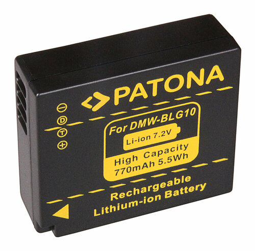 Accu voor de Panasonic Lumix DC-TZ200D - Batterij type: DMW-BLG10 / DMW-BLE9 - 770 mAh