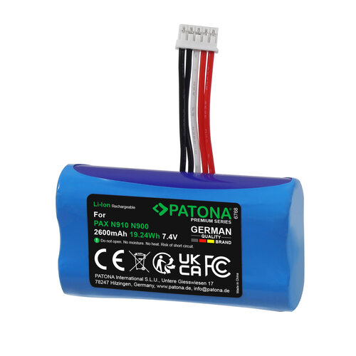 PAX910BL Accu / Vervangende Batterij voor de PAX - 2600 mAh
