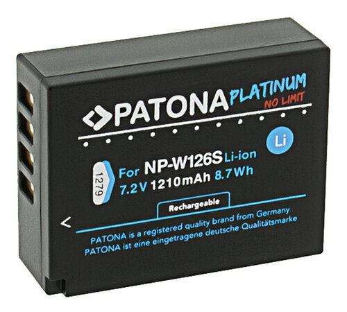 Accu voor de Fujifilm X-S10 - Batterij type: NP-W126S, NPW-126S - 1210 mAh