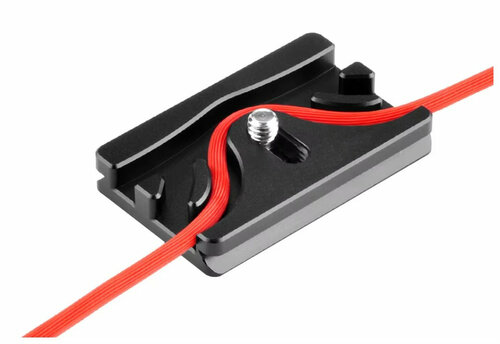 60mm - Quick Release Plate met Tether Kabel Bescherming / Cable Stop Snelkoppelingsplaat - Type PU-60-Tether
