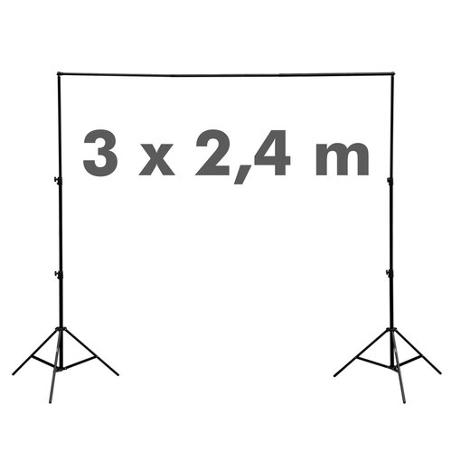 Complete Achtergrondhouder Set - 3 x 2,4 meter 